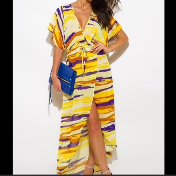 Other - End of Season Sale!! Faux Wrap Maxi Cover- up